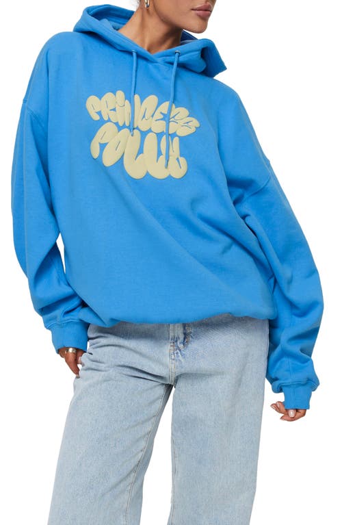 Princess Polly Logo Graphic Hoodie In Blue