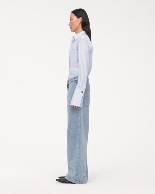 Another Tomorrow Carpenter Denim Pant In Light Blue Wash