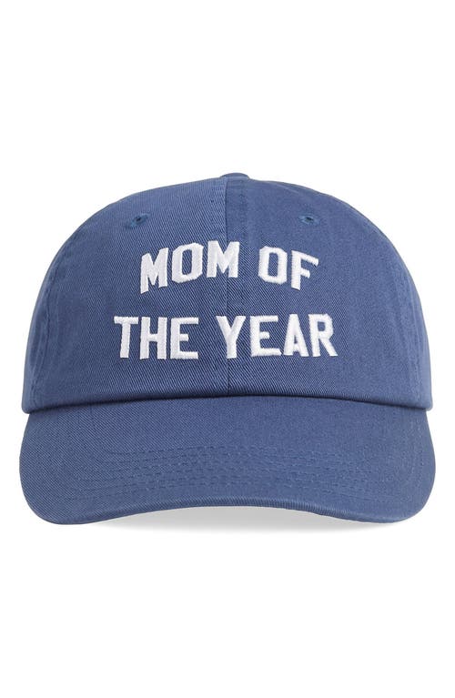 Mom of the Year Cotton Twill Baseball Cap in Navy