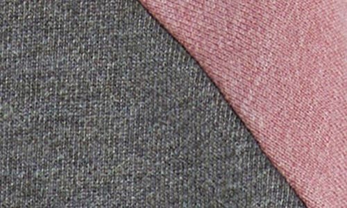 Splendid Raglan Sleeve Sweatshirt & Cargo Pants Set In Burgundy/grey