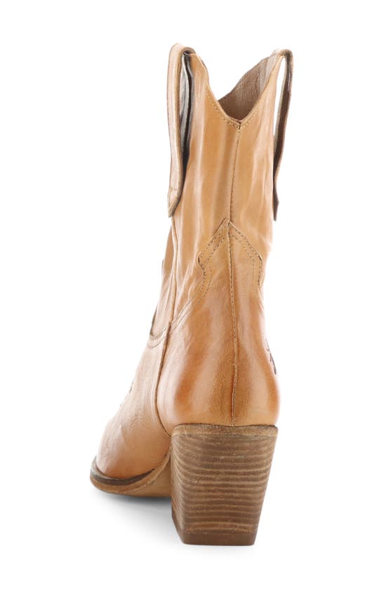 Shop Fly London Wofy Pointed Toe Western Boot In Camel Velvet