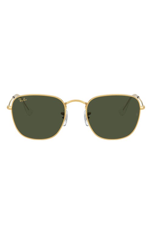 Ray Ban Ray-ban 51mm Square Sunglasses In Gold/green Solid