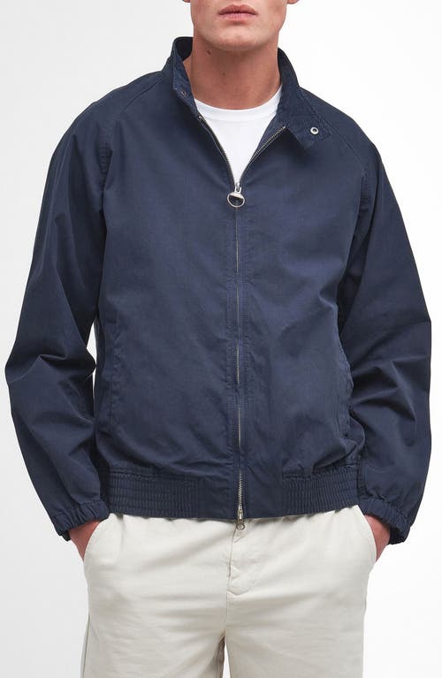 Shop Barbour Royston Cotton Canvas Jacket In Navy