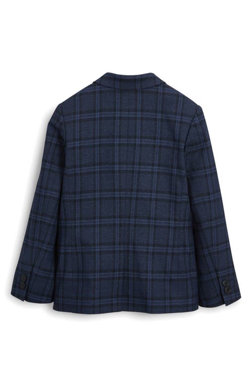 Shop Next Kids' Plaid Sport Coat In Blue