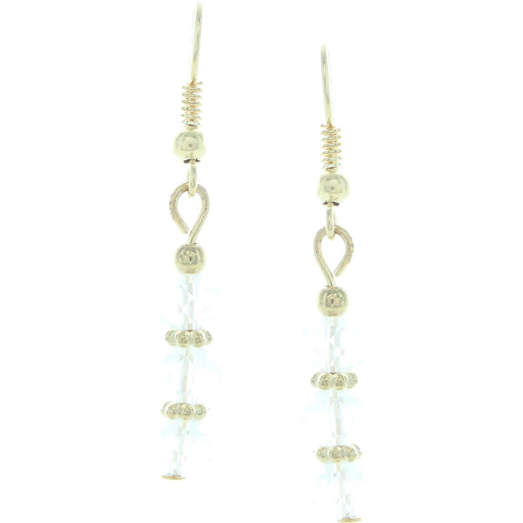 Olivia Welles Molly Bead Drop Earrings In Gold/clear