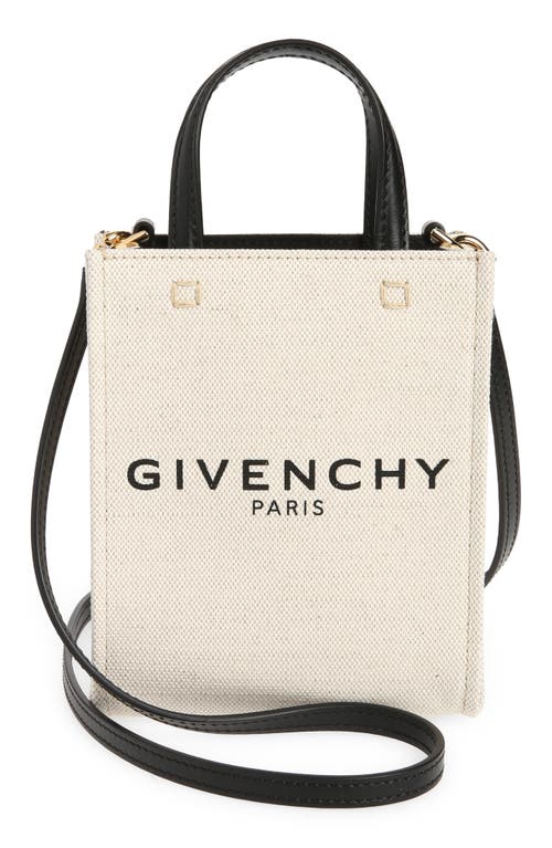 Givenchy Mini Canvas G-Tote in Beige/Black