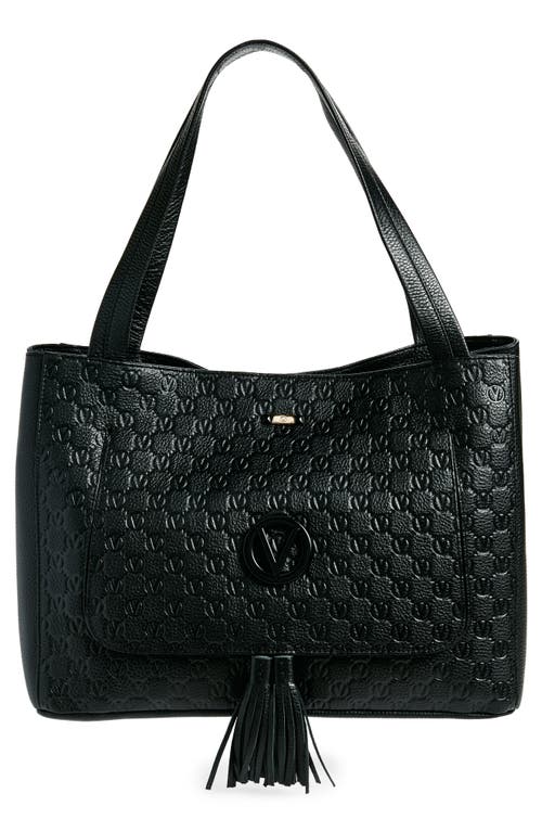 Shop Valentino By Mario Valentino Ollie Dollaro Monogram Tote Bag In Black