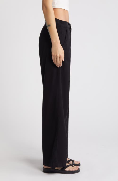 Shop Ag Caden Twill Wide Leg Pants In Super Black