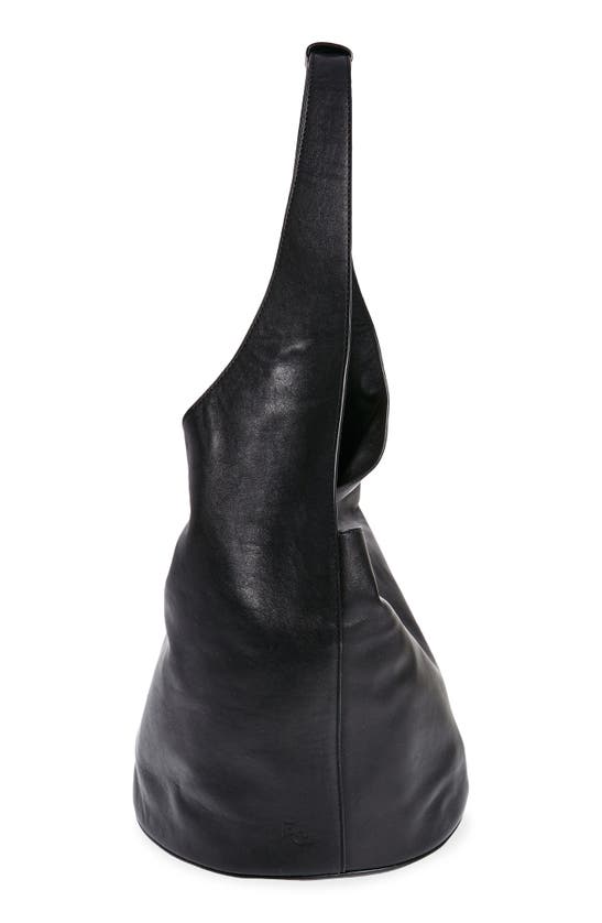 Shop Reformation Medium Silvana Leather Bucket Bag In Black Leather