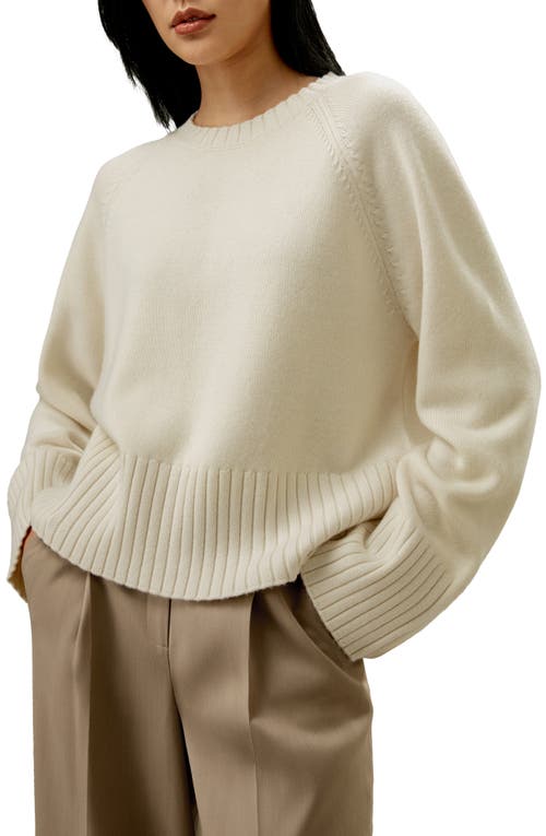 Lilysilk Oversized Gelato Wool-blend Sweater In Neutral