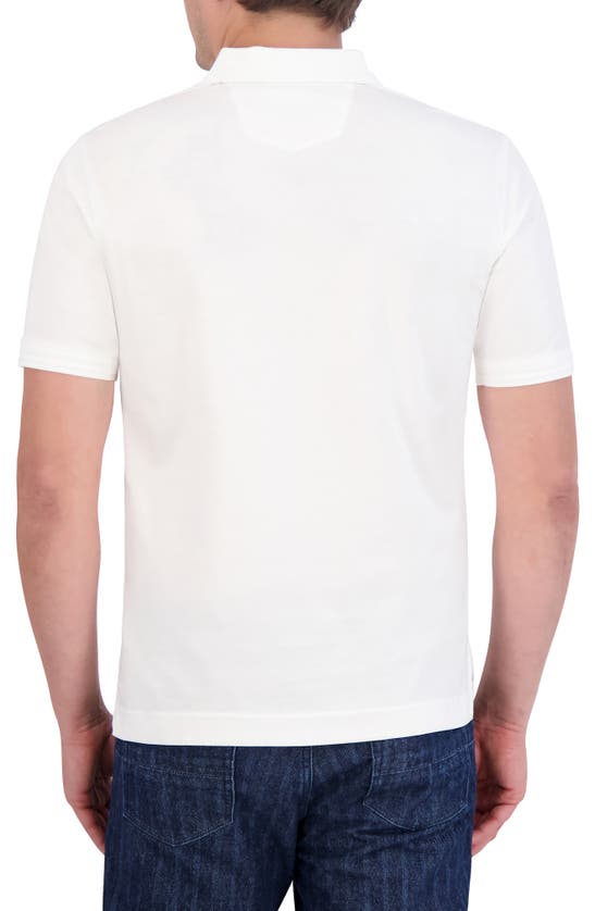 Shop Robert Graham The Player Solid Cotton Jersey Polo In White