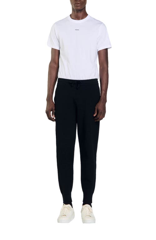 Shop Sandro Knit Jogging Bottoms In Black