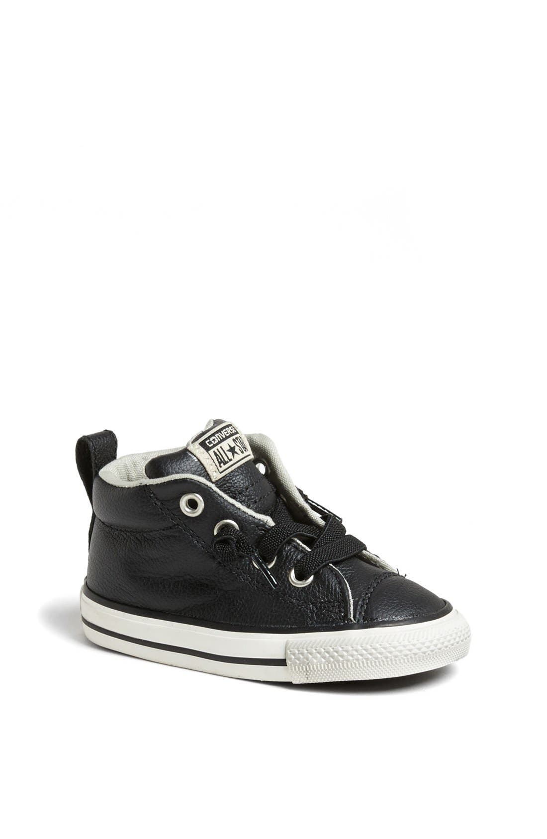 black leather converse for toddlers