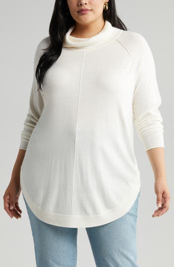 Caslon ribbed shop turtleneck tunic sweater