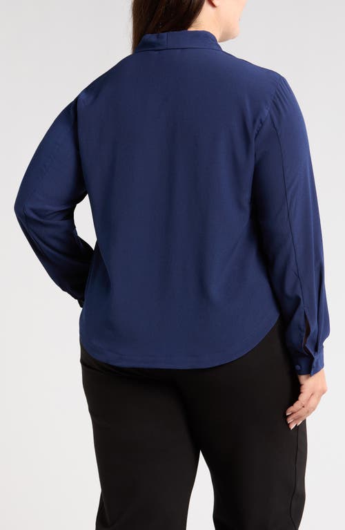 Universal Standard Better Than Crêpe De Chine V-neck Top In Vivid Navy