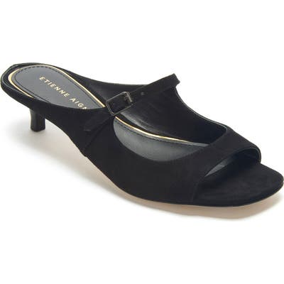 Etienne Aigner Verity Mary Jane Slip-On Sandal- Black