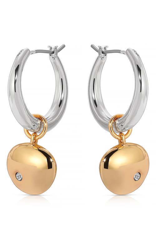Ettika Polished Pebbles Drop Hoop Earrings in Gold/Silver at Nordstrom