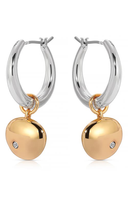 Ettika Polished Pebble Huggie Hoop Earrings In Gold/silver