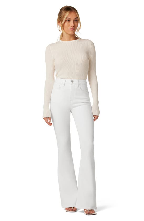Hudson Jeans Holly Snow Angel High Rise Flare Bootcut Jean In White