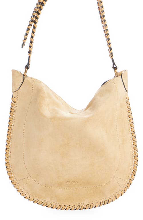 Shop Isabel Marant Oskan Suede Hobo Bag In Beige