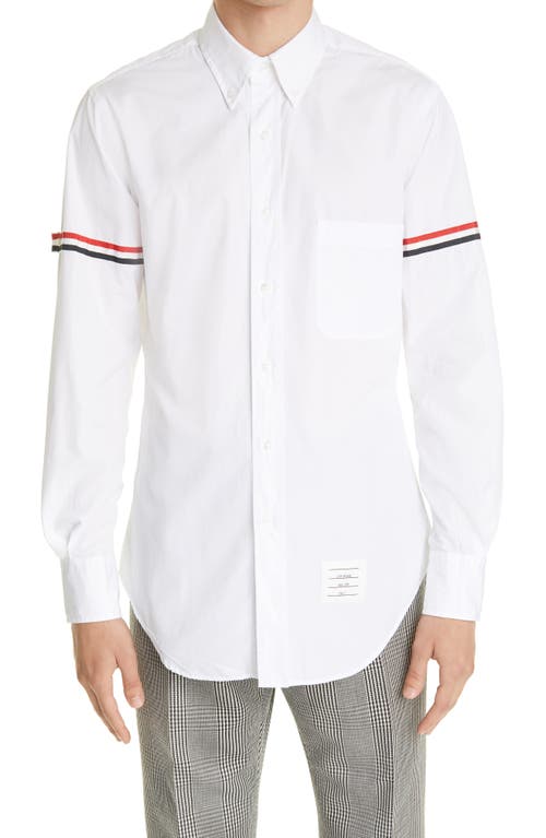 Thom Browne RWB Armband Button-Down Shirt in White at Nordstrom, Size 1