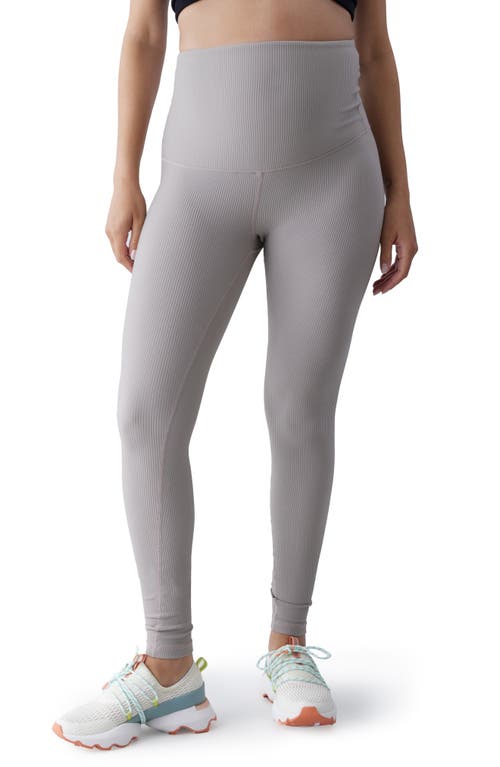 ® Ingrid & Isabel Ribbed Maternity Leggings in Putty