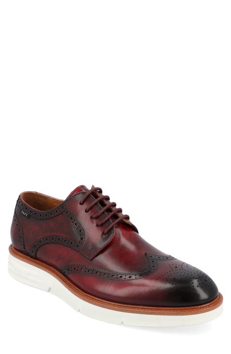 Men Dress Shoes-Esses Red Red / 7.5