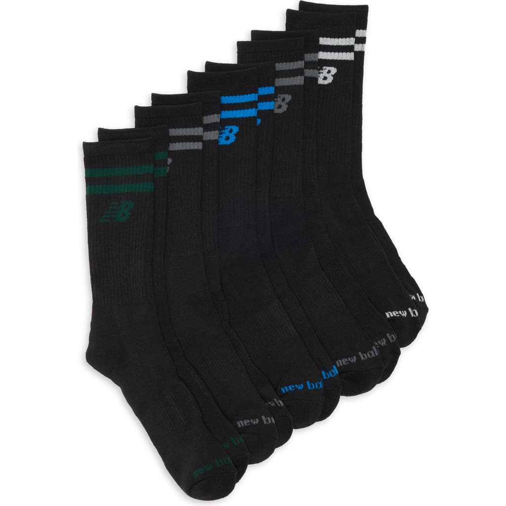 New Balance 5-pack Assorted Performance Crew Socks In Black