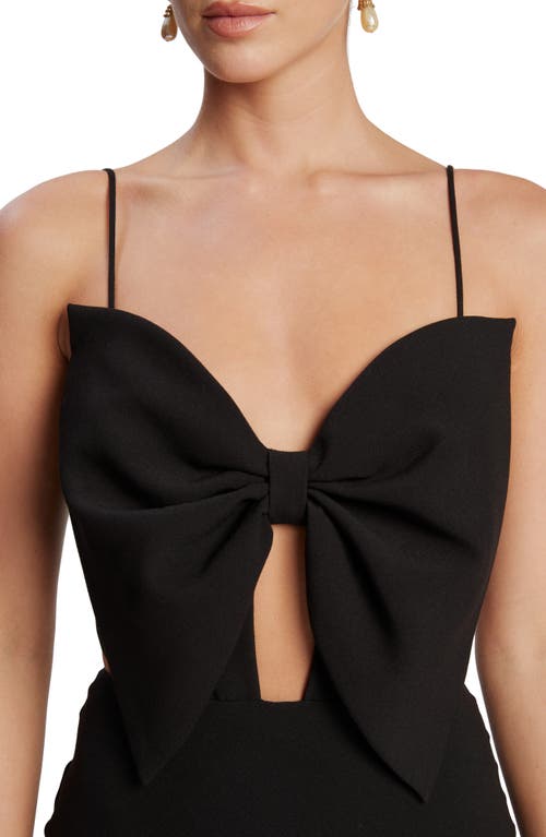 Bardot Paula Bow Cocktail Dress In Black