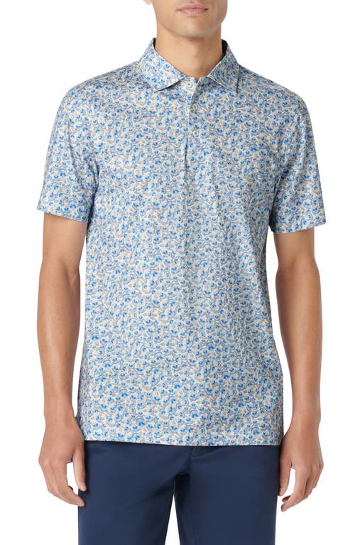 Bugatchi Victor OoohCotton Floral Polo Air Blue at Nordstrom