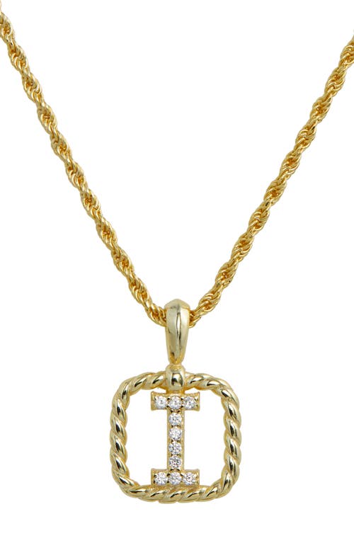 SAVVY CIE JEWELS Initial Pendant Necklace in Yellow-I at Nordstrom