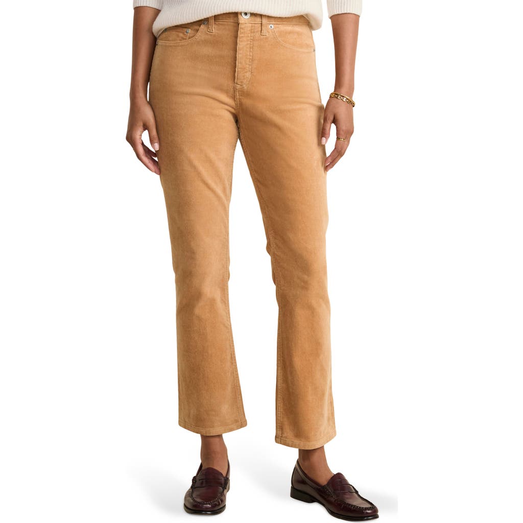 Vineyard Vines Cotton Blend Stretch Corduroy Kick Flare Pants In Toasted Almond