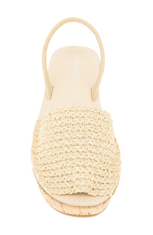 Shop Reaction Kenneth Cole Fine Glass Woven Wedge Sandal In Natural