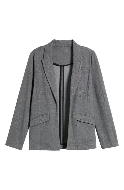 Shop Wit & Wisdom Stripe Princess Seam Blazer In Heather Charcoal