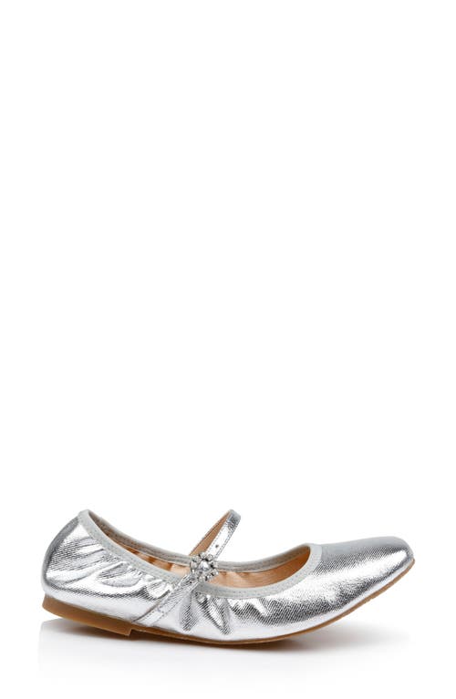 Shop Jewel Badgley Mischka Kaya Mary Jane Flat In Silver Metallic