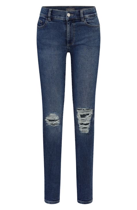 Florence Instasculpt Ankle Skinny Jeans (Blue Nova Distressed)