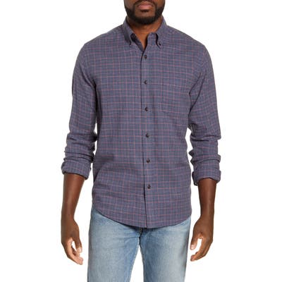 Faherty Everyday Regular Fit Check Button-Down Shirt, Blue