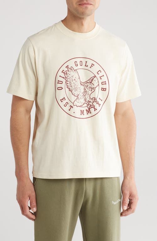 QGU Cotton Graphic T-Shirt in Beige
