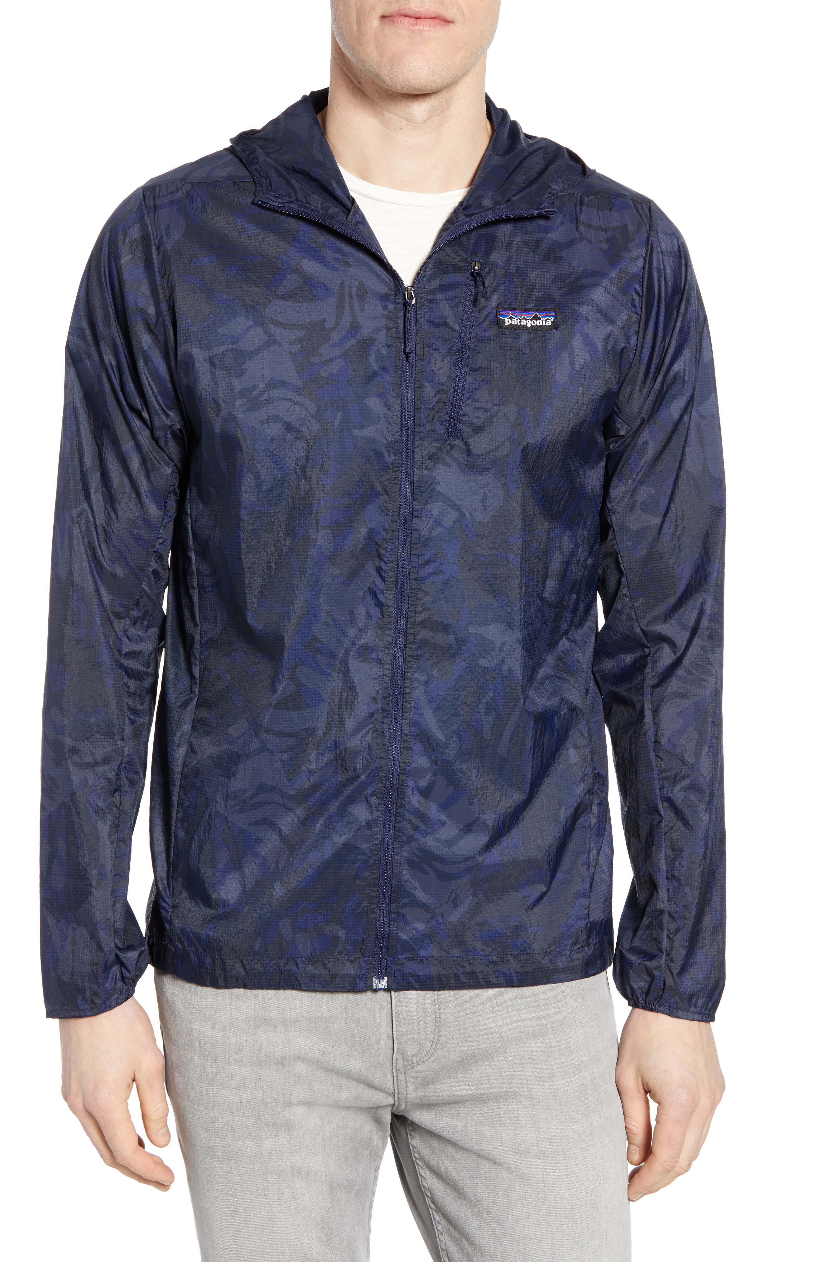 Patagonia Houdini Water Repellent Hooded Jacket, Blue