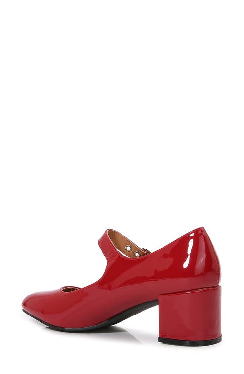 Berness Orla Patent Mary Jane Pump In Red