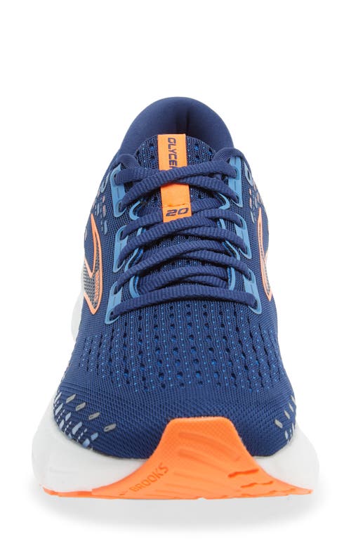 Brooks Men's Glycerin Gts 20 Running Shoes In Blue Depths/palace Blue/ Orange In Blue Depths/palace/orange