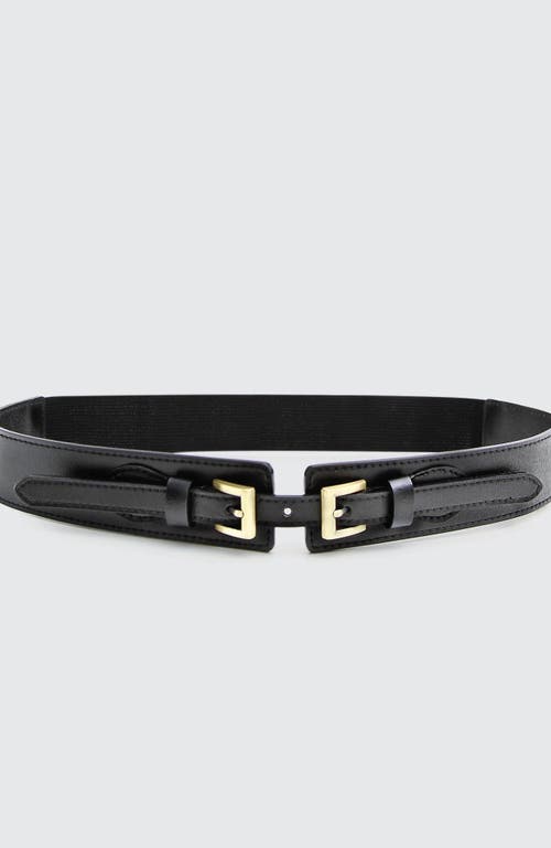 Shop Belle & Bloom London Fog Leather Waist Belt In Black