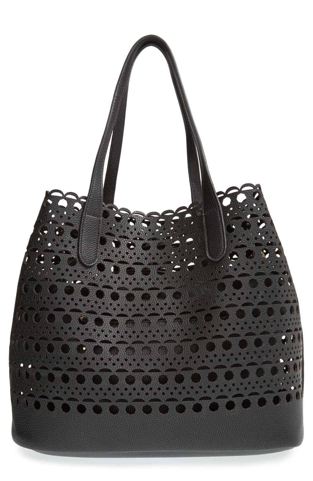 perforated handbag