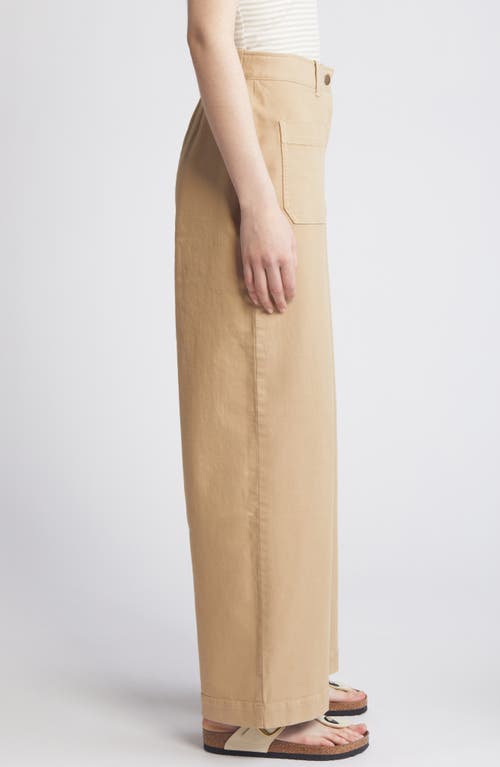 Shop Caslonr Caslon(r) Ultra High Waist Patch Pocket Wide Leg Pants In Tan Safari