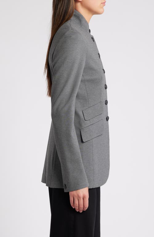 Shop Rag & Bone Slade Long Ponte Knit Blazer In Charcoal