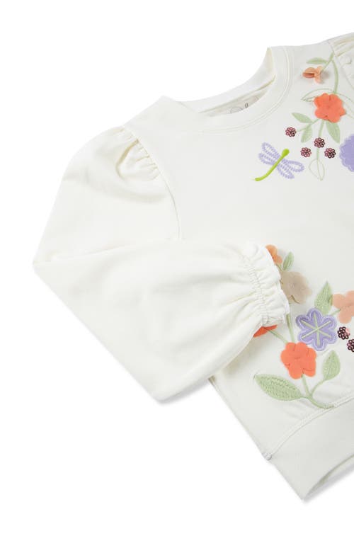 PEEK AREN'T YOU CURIOUS PEEK AREN'T YOU CURIOUS KIDS' FLORAL APPLIQUÉ SWEATSHIRT 