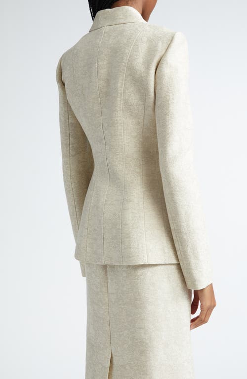 Shop Lafayette 148 New York Three Pocket Textured Jacquard Jacket In Plaster Multi