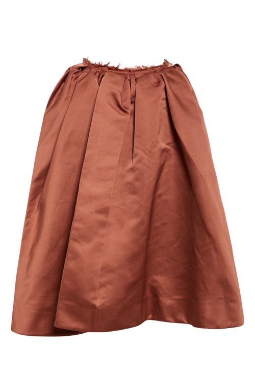 Shop Shushu-tong Shushu/tong Irregular Satin Midi Skirt In Red Brown