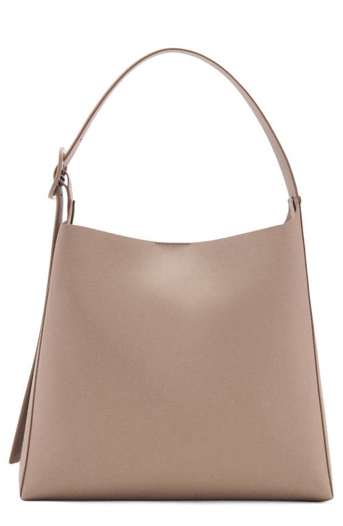 Shop Mango Faux Leather Shopper In Light/pastel Brown