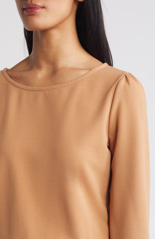 Nikki Lund Laurie Long Sleeve Tie Waist Jumpsuit In Almond